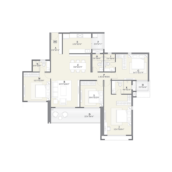 Tower C - 4 BHK - 03 Series